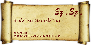 Szőke Szeréna névjegykártya